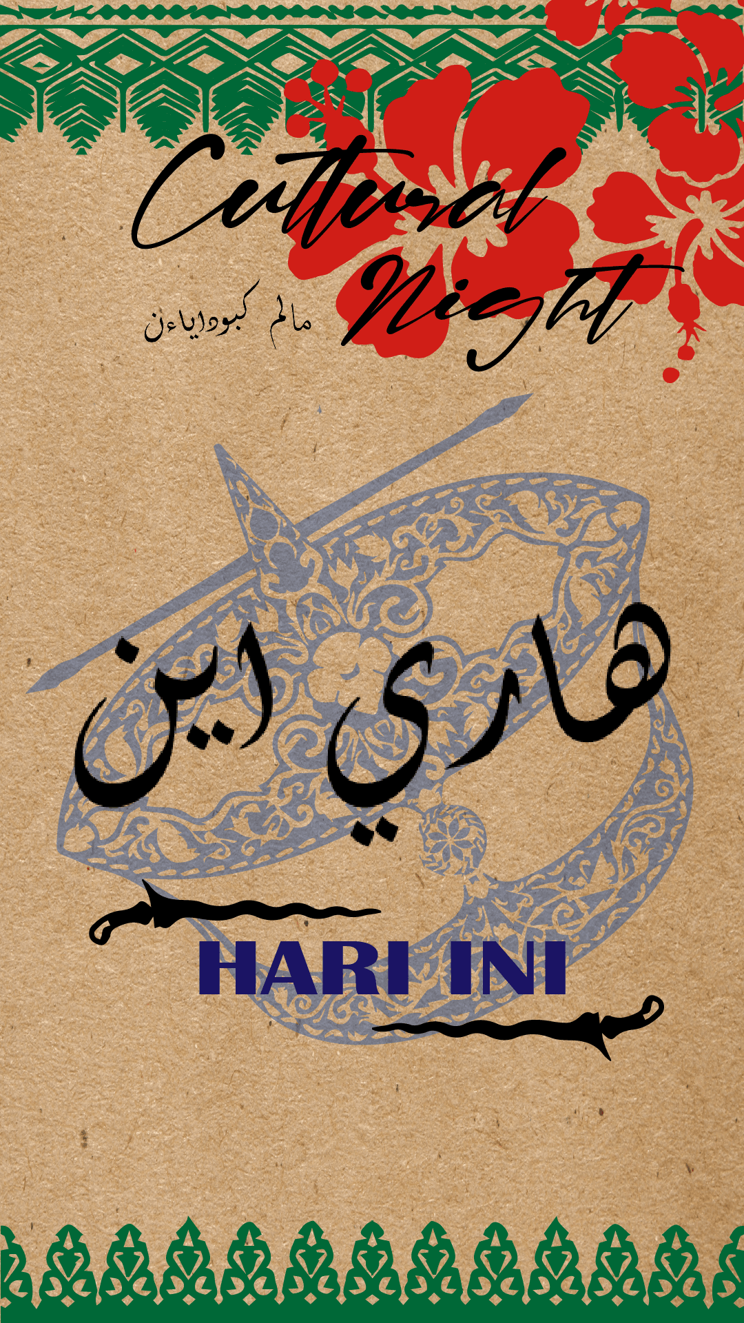 Cultural Night Countdown Poster - Malay