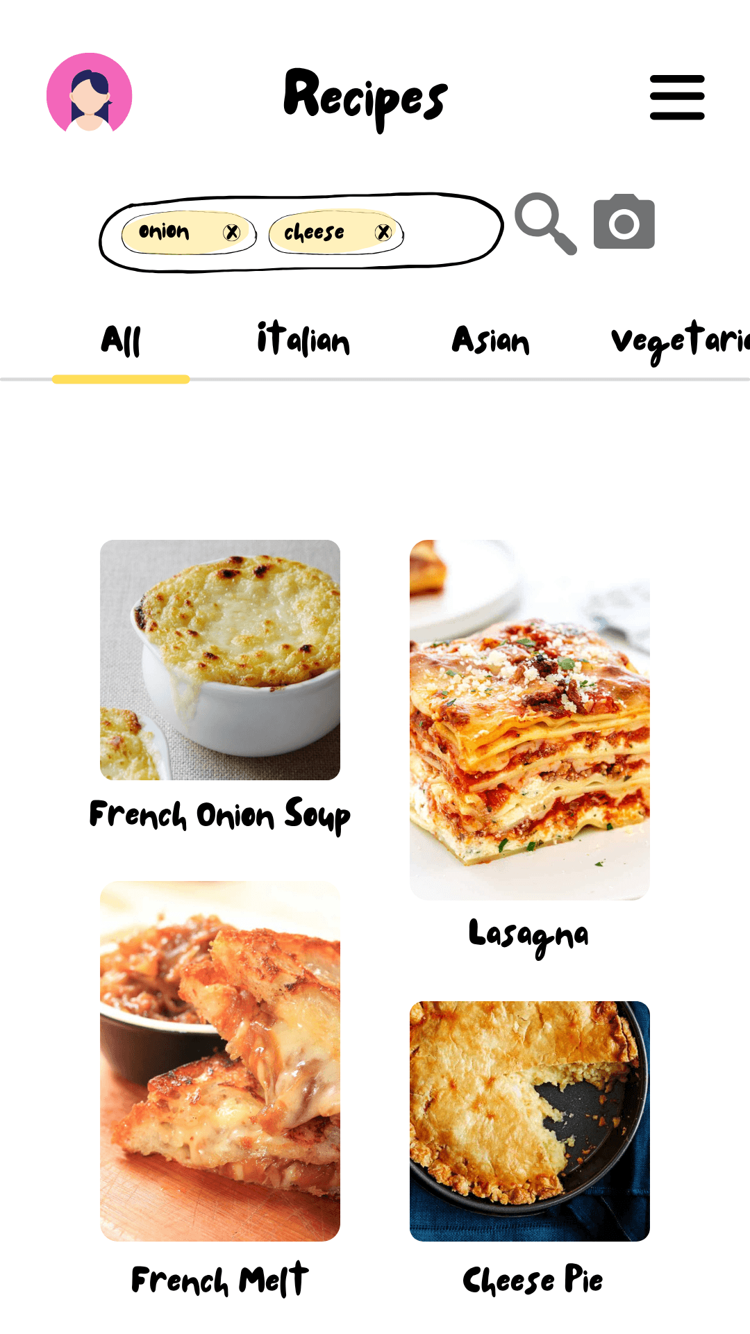 Original Instant Delight mockup - list view